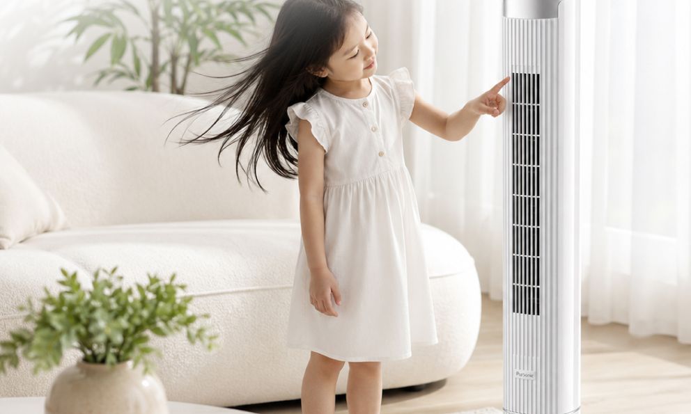 Chiếc quạt tháp “hiểu” nhiệt độ phòng: Khi làm mát trong nhà không chỉ là thổi gió thật mạnh