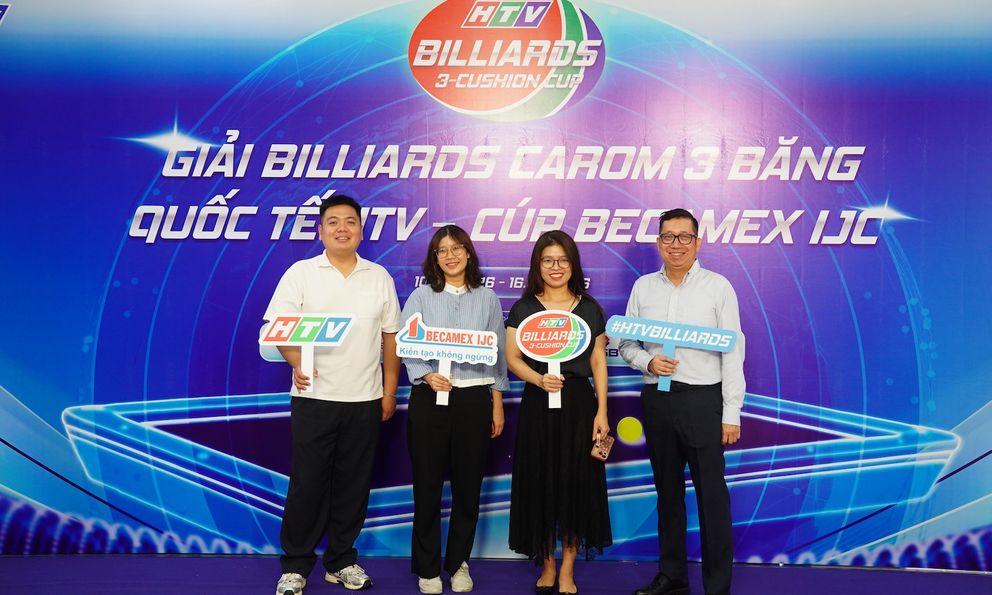 Giải Billiards Carom 3 băng Quốc tế HTV 2026 trở lại từ ngày 10/8, quy tụ hàng trăm cơ thủ
