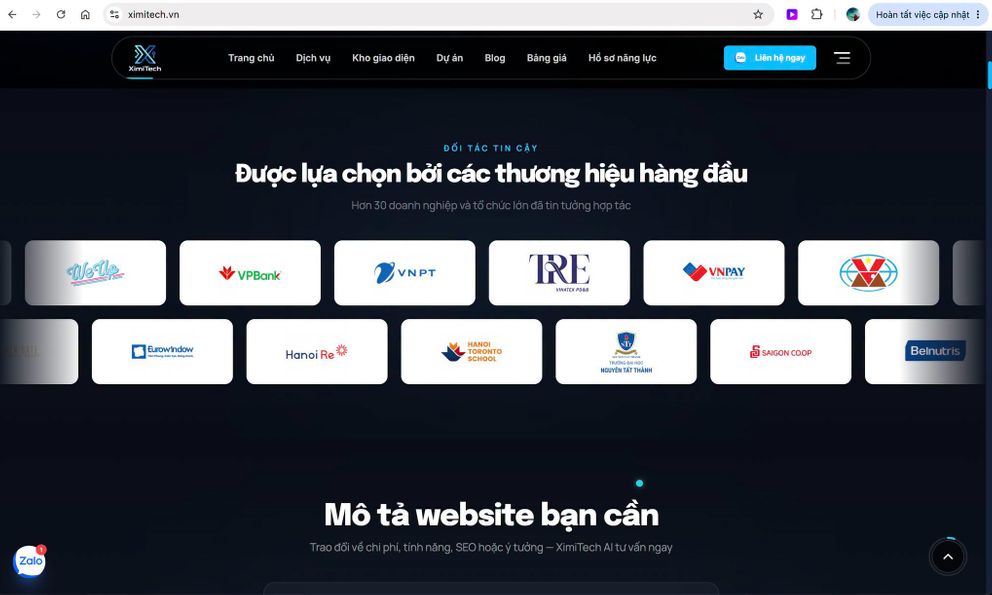 Website thiết kế từ 1,8 triệu đồng nhưng trưng bày logo hàng loạt doanh nghiệp lớn, cộng đồng mạng đặt câu hỏi về mối quan hệ hợp tác