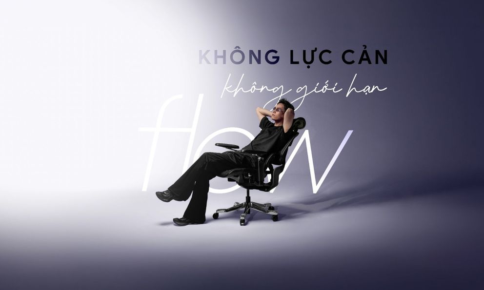 HyperWork ra mắt ghế công thái học Flow: Tựa lưng kép, ngả sâu tới 150 độ