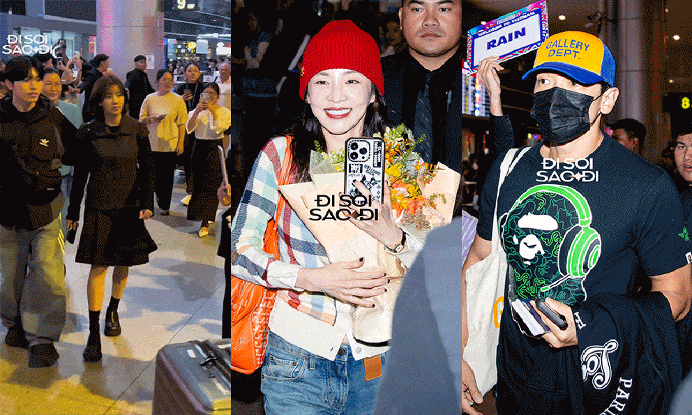 Dàn sao WATERBOMB đổ bộ Tân Sơn Nhất: Bi Rain kín đáo nhưng to cao ngời ngời, nữ idol gốc Việt lấn át 