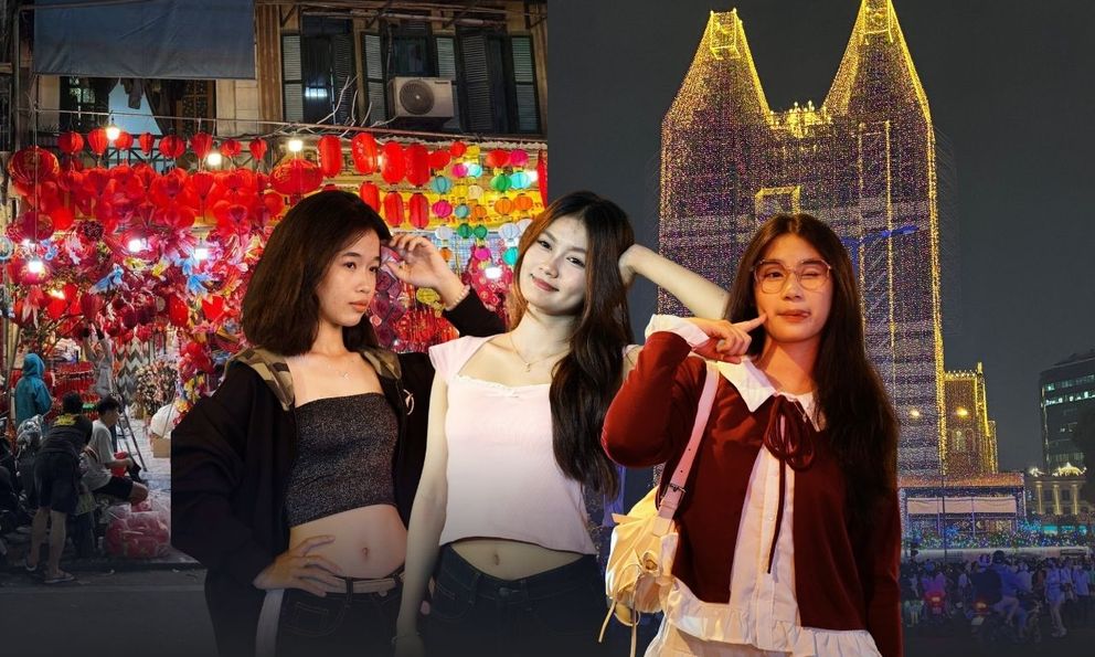 Đêm Noel 24/12: Xóm đạo nô nức người xe, Nhà thờ Đức Bà nô nức du khách xí chỗ chụp hình