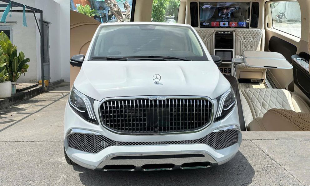 Mercedes-Benz V-Class ‘giá rẻ’ độ kiểu Maybach tại đại lý: Giá hơn 3,6 tỷ đắt hơn 2 chiếc Carnival cao cấp, có TV to, ghế ‘chủ tịch’