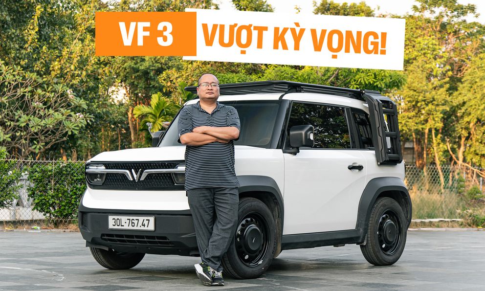 Mua VinFast VF 3 cho vợ nhưng thích quá lấy dùng ké, kỹ sư ô tô chia sẻ: ‘Thay đổi hẳn thói quen, nuôi rẻ như xe máy’