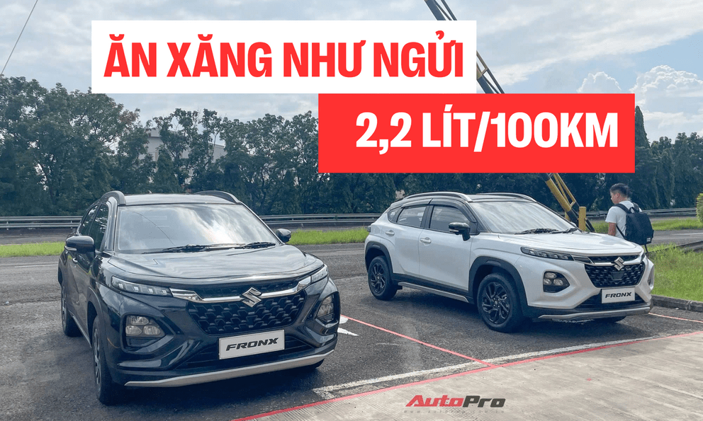 Suzuki Fronx test thực tế chỉ từ 2,2 lít/100km, về Việt Nam nếu chạy Hà Nội - Ninh Bình đều chân tốn nửa cốc trà sữa