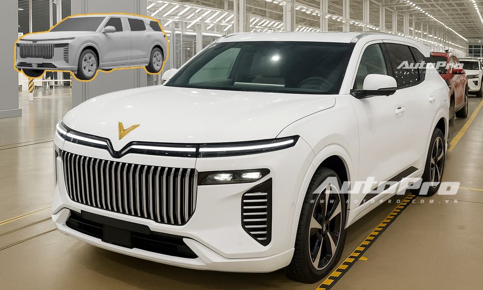 SUV VinFast mới giống VF 9 có bản thiết kế rõ nét mọi góc cạnh: Mặt khác hoàn toàn 'xe gốc', người Việt tham gia 'tạo hình'