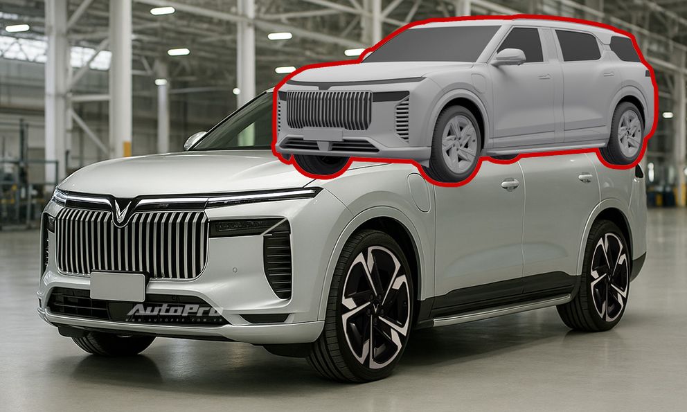 Bộ ảnh này cho thấy rõ nét thiết kế SUV VinFast cỡ lớn mới: Trục giữa dài hơn hẳn VF 9, nội thất có thể tối ưu cho ‘chủ tịch’ 