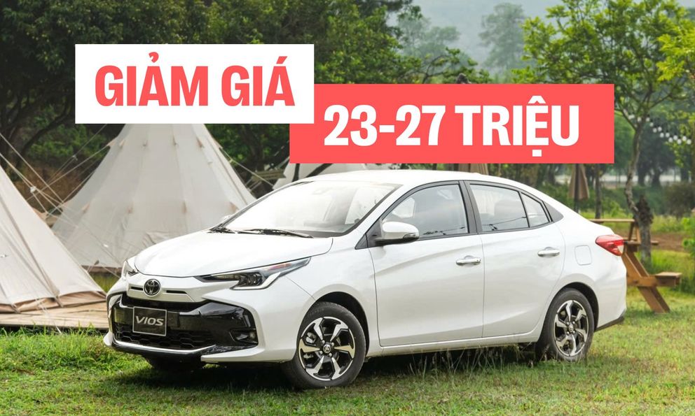 Toyota Vios giảm giá gần 30 triệu đồng, giá thực tế thấp hơn cả Grand i10