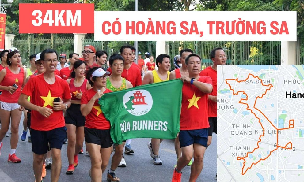 Runner đón A80: Chạy bộ nối Giải Phóng, Độc Lập, Thống Nhất thành bản đồ chữ S, 34km tượng trưng 34 tỉnh thành, có chi tiết đặc biệt thể hiện 80 năm Quốc khánh và biển đảo quê hương