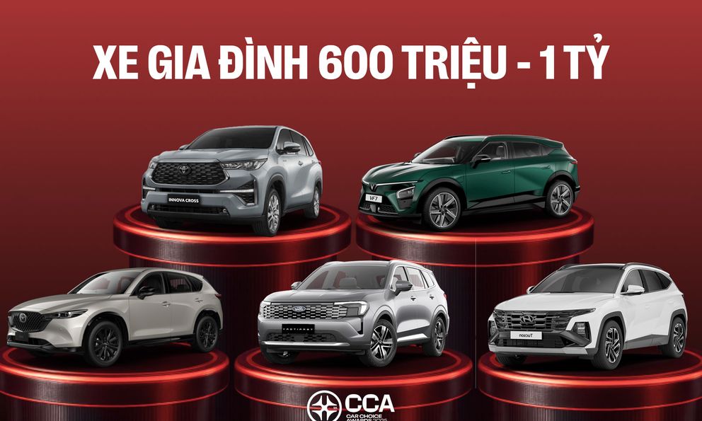 Xe Gia đình của năm, hạng 600 triệu - 1 tỷ: ‘Chọn CX-5, Tucson, Territory, VF 7 và Innova Cross’