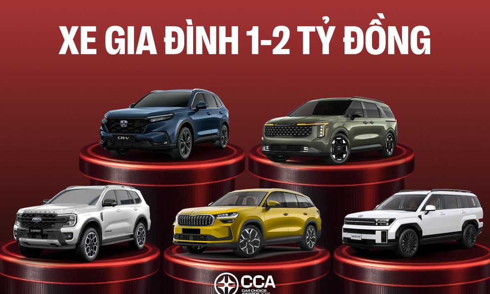 Everest, CR-V, Santa Fe, Carnival, Kodiaq đua tranh giải Xe Gia đình của năm, hạng 1-2 tỷ đồng