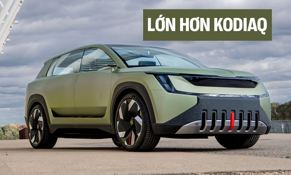 SUV Skoda 7 chỗ mới để lộ thiết kế có điểm giống BMW, động cơ điện, có thể chạy 600km/sạc