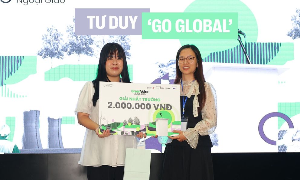 Cuộc thi hùng biện Green Voices có thí sinh đầu tiên vào chung kết: Chiến thắng nhờ thông điệp ‘sạc lại tư duy hội nhập’