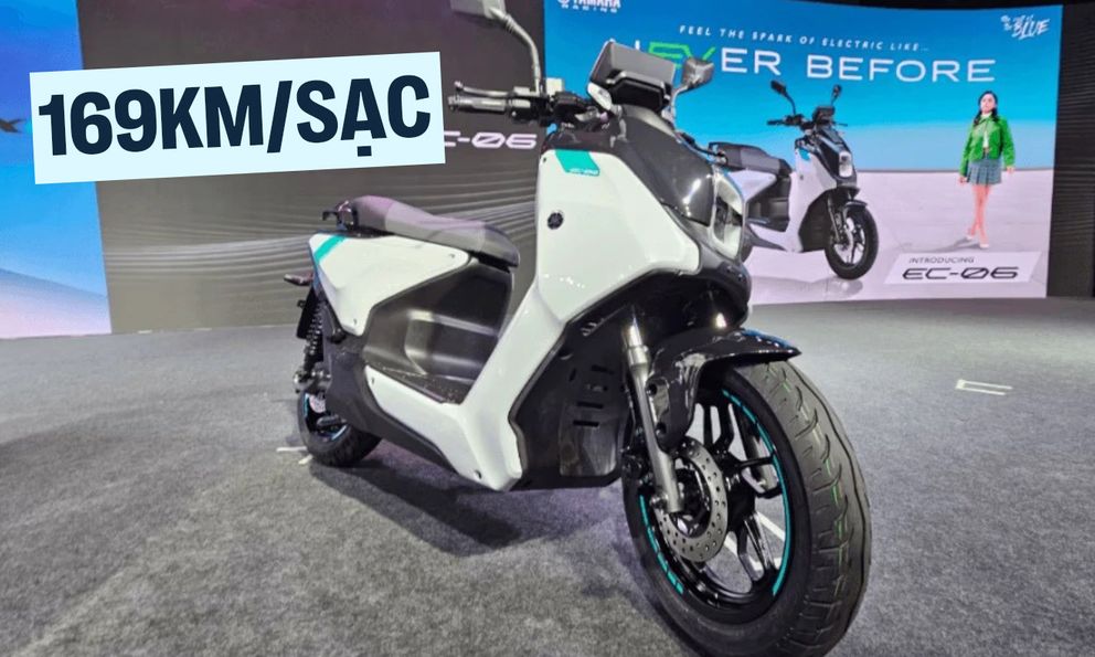 Yamaha EC-06 - Xe máy điện giá quy đổi hơn 47 triệu đồng, dáng thể thao, nếu về Việt Nam sẽ dễ ‘hot’ với tầm vận hành 169km/sạc
