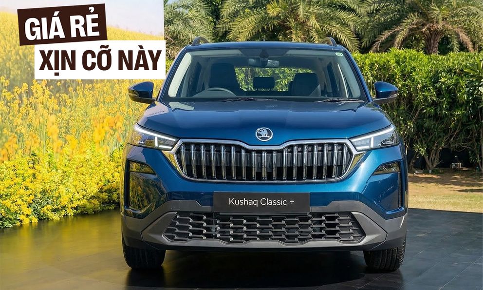 Ảnh thực tế Skoda Kushaq 2026 bản giá rẻ: Ghế nỉ, màn nhỏ nhưng vẫn có đèn LED, cửa sổ trời, vô-lăng nhiều nút, thêm cạnh tranh Xforce, Yaris Cross