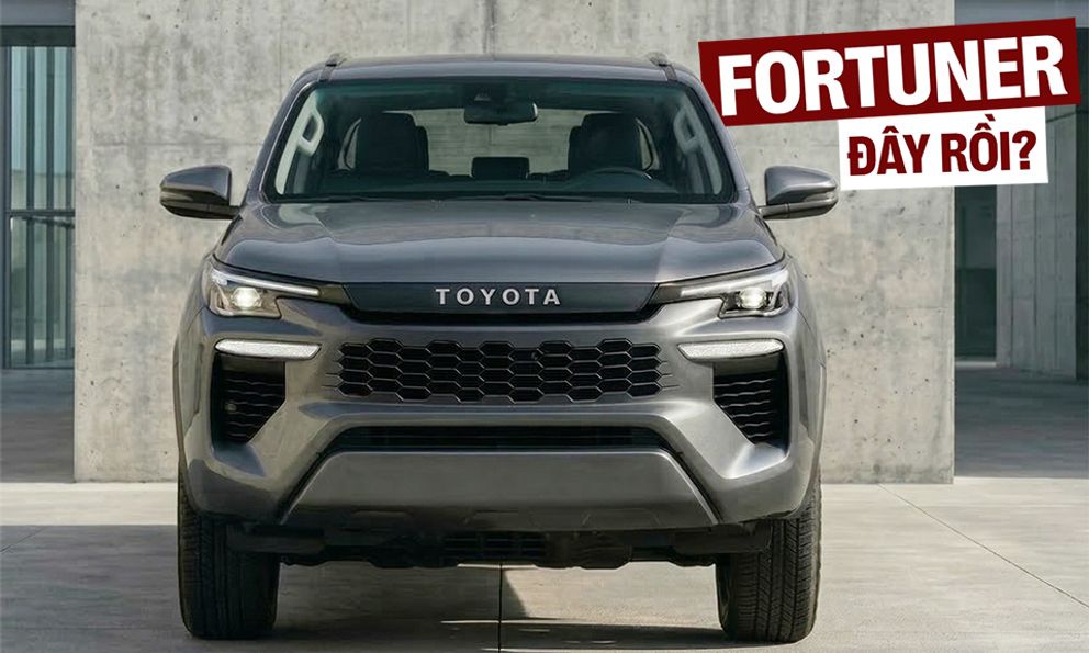 Rộ thêm ảnh 'hot' của Toyota Fortuner 2026: Mặt trước khác hẳn Hilux với đèn LED 2 tầng, nội thất dễ mượn từ Prado, sớm ra mắt năm nay cạnh tranh Everest