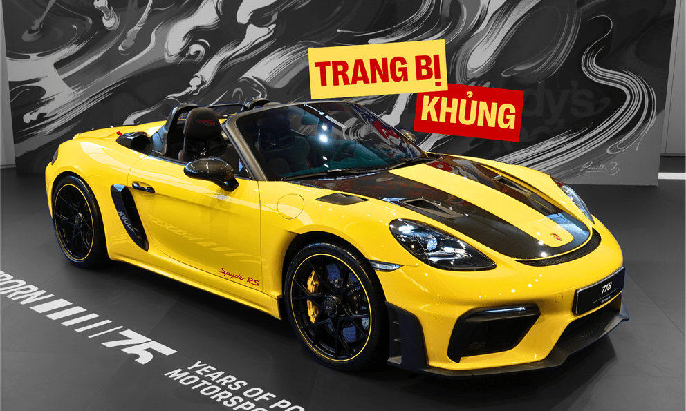 Tôi sờ tận tay Porsche 718 Spyder RS độc nhất Việt Nam: Phanh gốm hơn 500 triệu, tổng tiền 'option' dư mua 1 chiếc Mercedes GLC