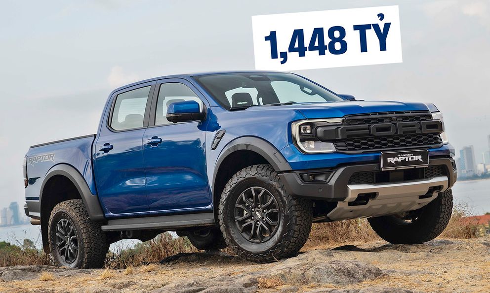 Ford Ranger Raptor xăng chốt giá 1,448 tỷ đồng tại Việt Nam: Thêm 149 triệu lấy máy mới gần 400hp, tiện nghi cao cấp hơn bản máy dầu