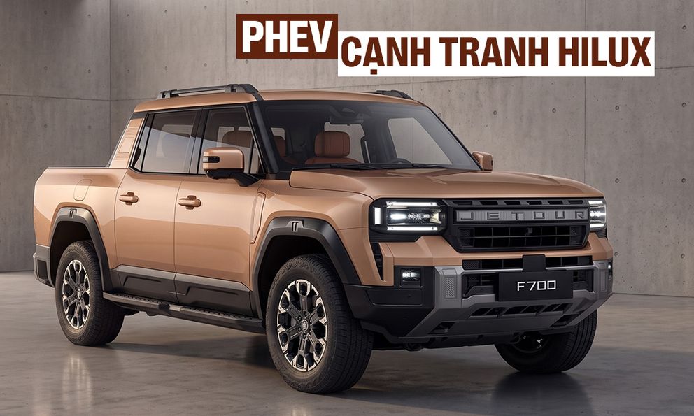 Bán tải mới cạnh tranh Toyota Hilux bằng phần đầu hầm hố kiểu Land Cruiser FJ, trục cơ sở dài, động cơ hybrid cắm sạc, đầy bình chạy 1.300km