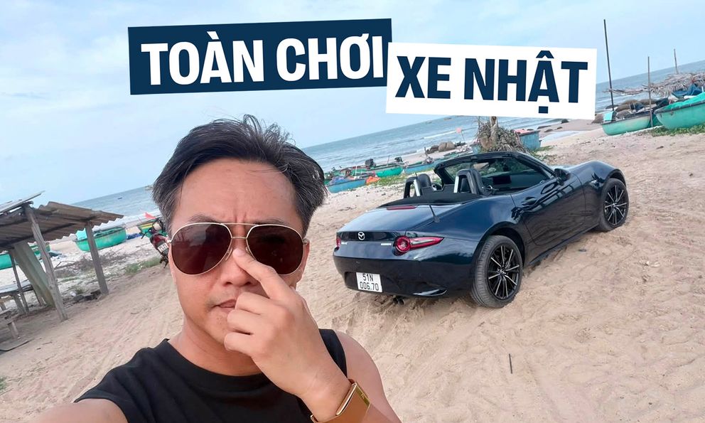 Cường ‘Đô la’ đem Mazda MX-5 đi vầy cát biển: Màu sơn mới khác dàn xe đang có, bộ sưu tập JDM số sàn nay lên tới 4 chiếc?