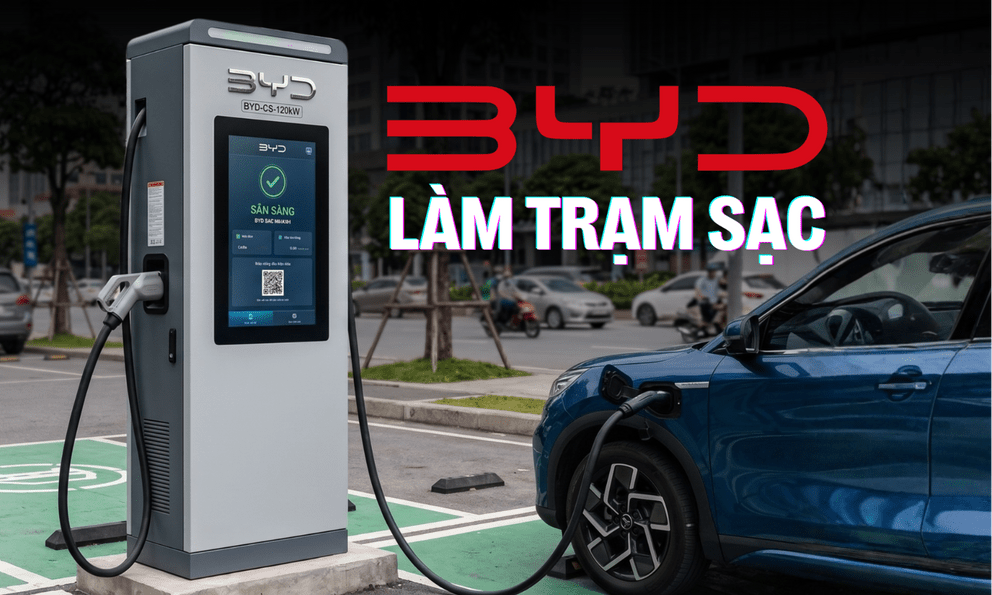 Trạm sạc BYD 'lộ diện' tại Việt Nam: Không phải loại công suất siêu cao, mỗi lần chỉ sạc được 1 xe