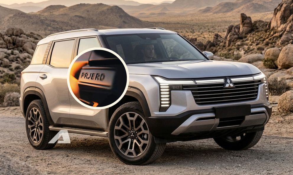 Mitsubishi Pajero đời mới nhá hàng nhiều hình ảnh ‘hot’ trước giờ G: Tên xe dập chìm trên khe gió hông, dải LED nhiều tầng nổi khối