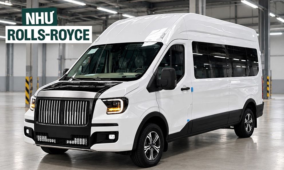 Lộ bản thiết kế 'lạ' cho Ford Transit tại Việt Nam: Mặt trước tạo hình kiểu Rolls-Royce, ghế thương gia sang xịn