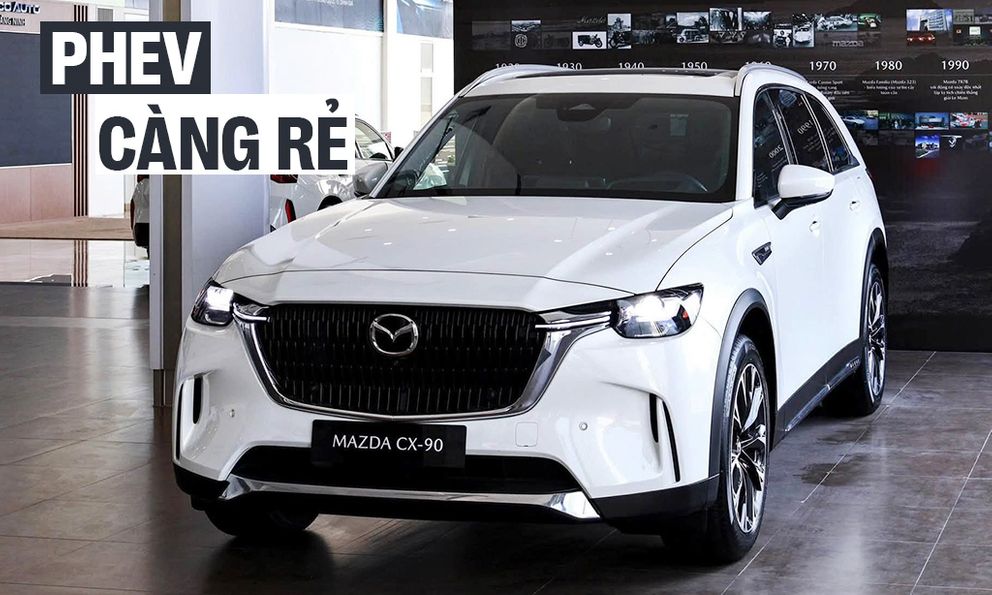 Mazda CX-90 giảm giá hơn 80 triệu tại đại lý: Bản PHEV còn 2,218 tỷ đồng, tăng sức cạnh tranh Palisade, Teramont