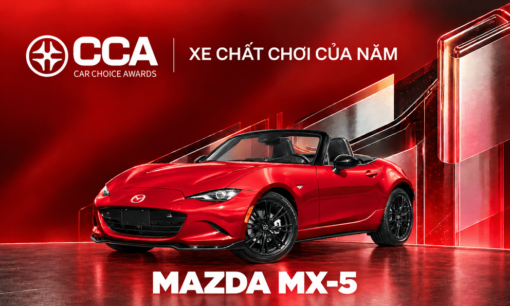 Mazda MX-5 thắng áp đảo hạng mục 'Xe chất chơi của năm' tại Car Choice Awards 2026