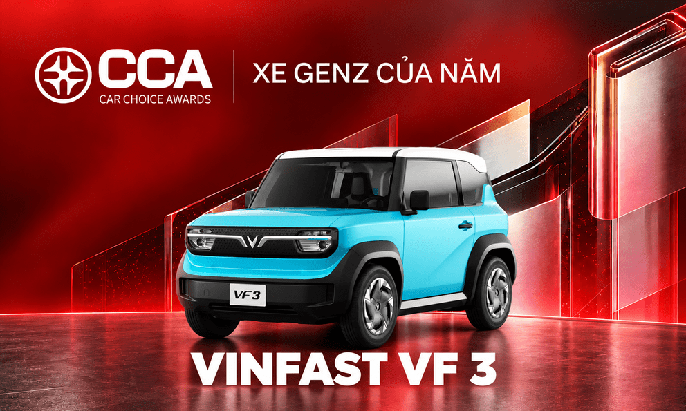 VinFast VF 3 tiếp tục là 'Xe GenZ của năm' tại Car Choice Awards 2026