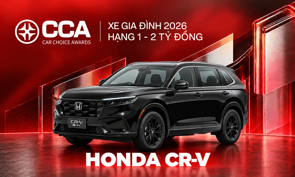 Honda CR-V thắng sát nút trước Hyundai Santa Fe, giành giải ‘Xe gia đình 2026 - Hạng 1 - 2 tỷ đồng’ tại CCA 2026 