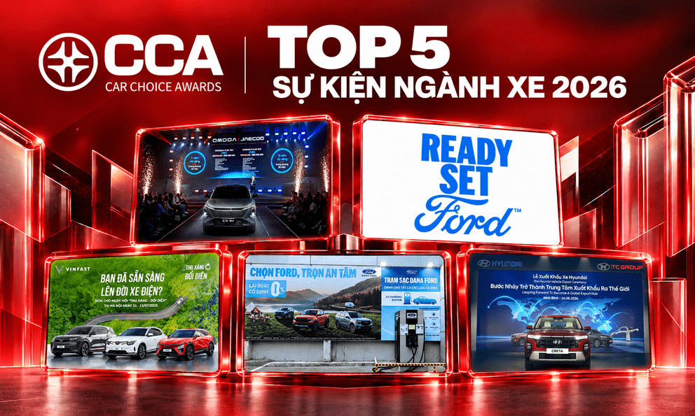 5 sự kiện ngành xe được bình chọn nhiều nhất CCA 2026: Từ màn ra mắt xe đến xuất khẩu ô tô Việt
