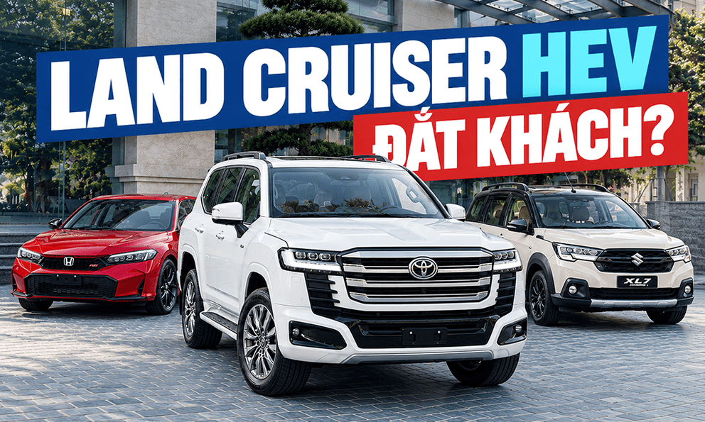 Bất ngờ 'cuộc đua' hybrid tại Việt Nam: Land Cruiser vượt cả XL7, HR-V, Civic, suýt lọt top 5 bán chạy tháng vừa qua