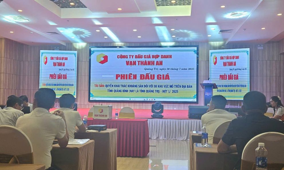 Mỏ đá ở Quảng Trị trúng đấu giá gần 500 tỷ đồng, cao gấp hơn 17 lần giá khởi điểm