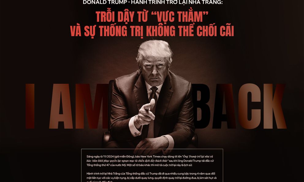 Donald Trump - Hành trình trở lại Nhà Trắng: Trỗi dậy từ “vực thẳm” và sự thống trị không thể chối cãi