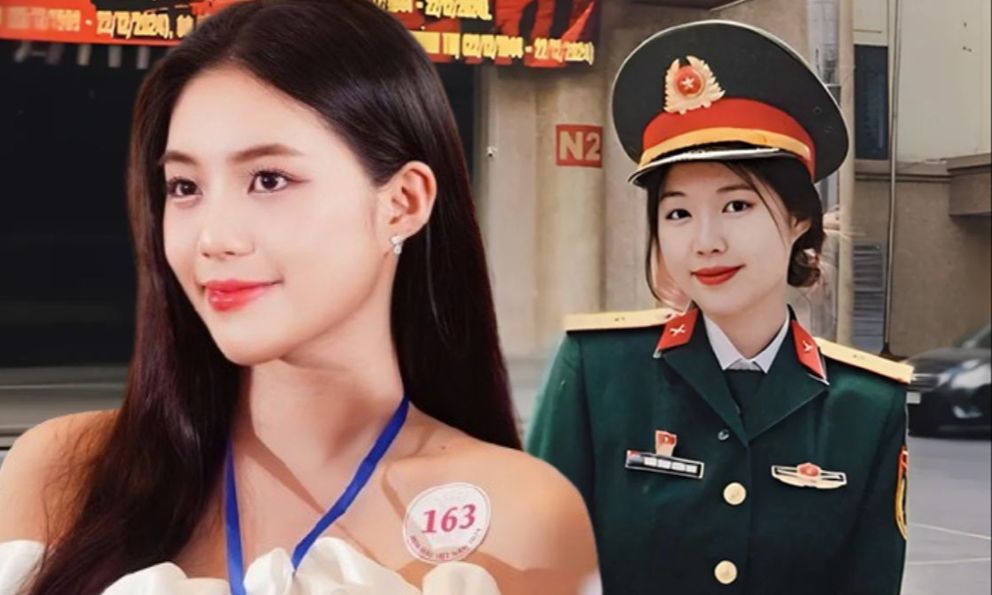 Thiếu uý xinh đẹp lọt chung khảo Hoa hậu: Xuất thân gia đình quân nhân, theo học 2 trường đình đám