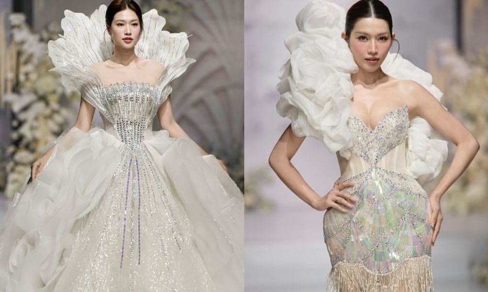 Hoa hậu Đoàn Thiên Ân – Á hậu Chế Nguyễn Quỳnh Châu cùng làm cô dâu