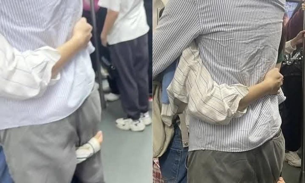 Bức ảnh 3 đôi tay trên tàu khiến dân tình 