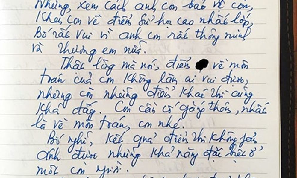 Bức thư gửi con sau kỳ thi học kì 1 khiến nhiều người đang định chỉ trích bỗng 