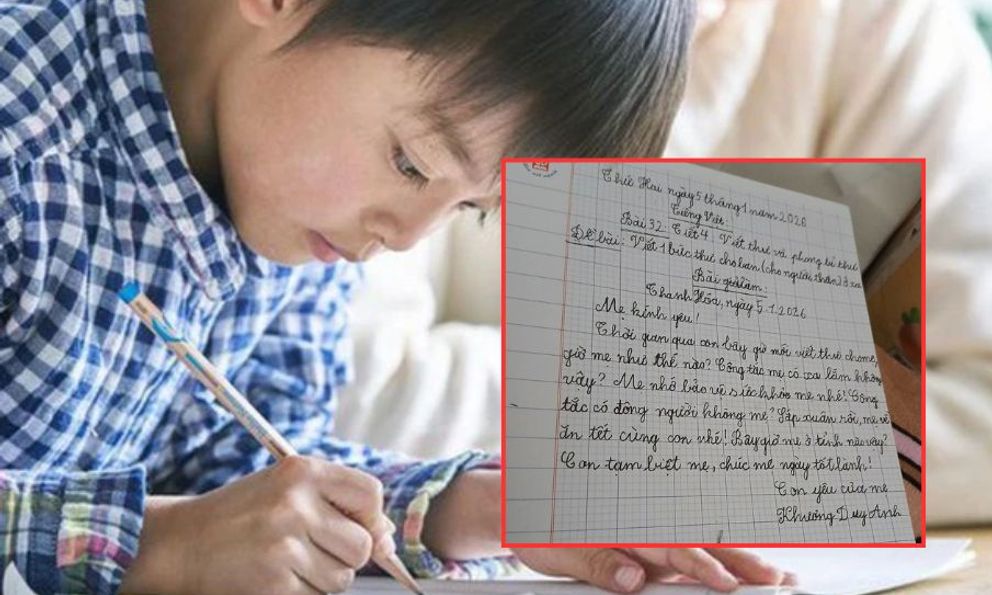 Đọc bức thư con viết, bà mẹ Thanh Hoá cười ná thở: Cô giáo không biết tưởng bố mẹ li hôn hoặc mẹ cháu đi trốn nợ lâu năm