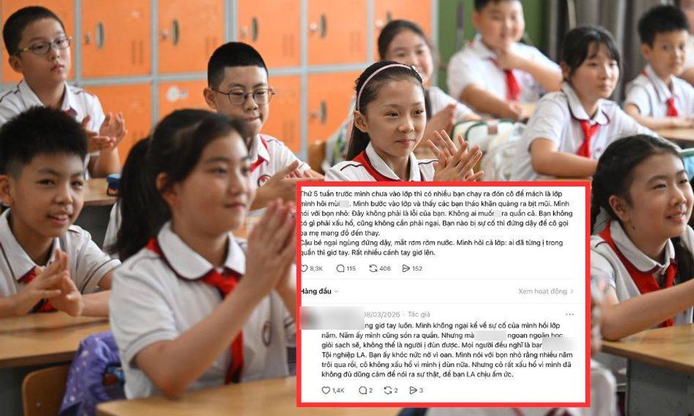 Phát hiện lớp có mùi hôi, cô giáo tìm hiểu rồi có pha ứng biến quá nhân văn: 