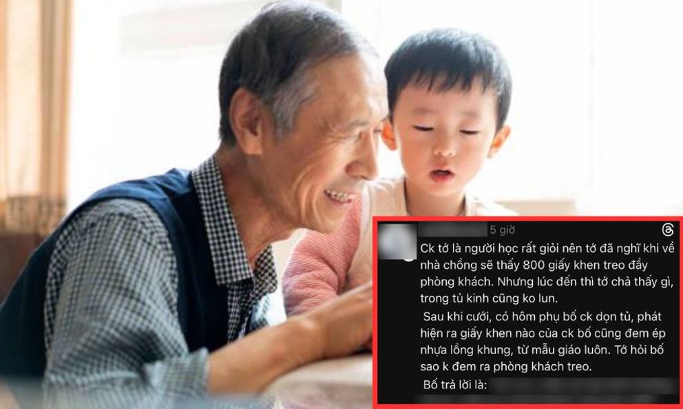 Con dâu thắc mắc sao nhà không treo giấy khen, bố chồng trả lời 1 câu 10 điểm: Thì ra người EQ cao là thế này sao? 