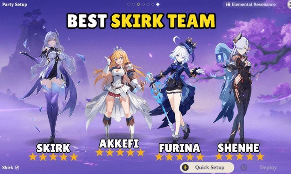 Đề xuất đội hình phù hợp nhất cho Skirk - siêu DPS mới của Genshin Impact và những lưu ý quan trọng