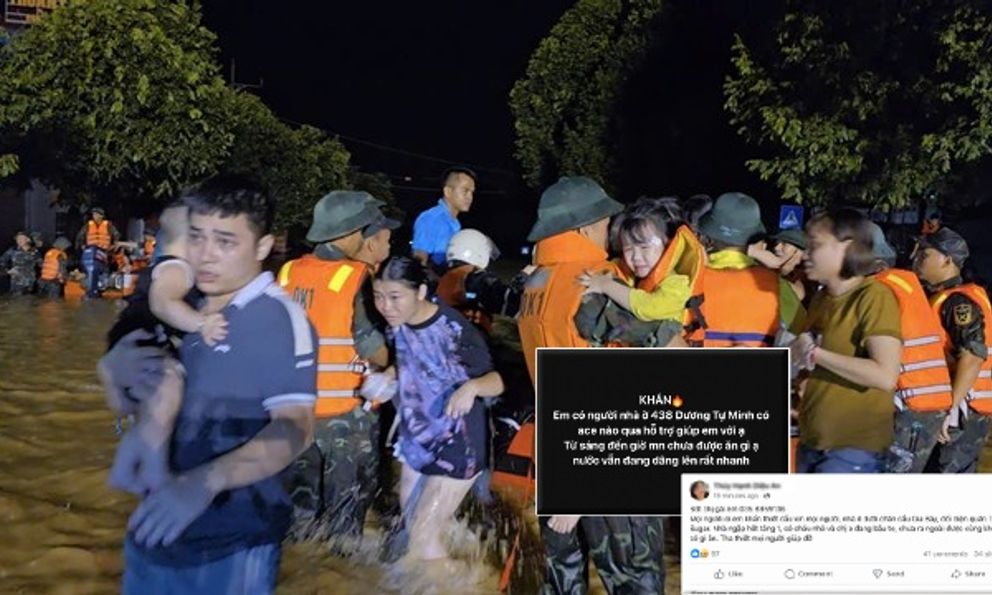 Lũ dâng cao kỷ lục không kịp trở tay, nhiều người dân Thái Nguyên cầu cứu, tìm xuồng phao cứu sinh