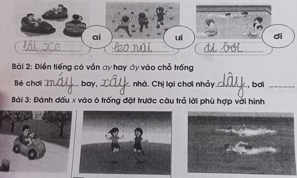 Bài tập tiếng Việt của học sinh tiểu học khiến nhiều phụ huynh 