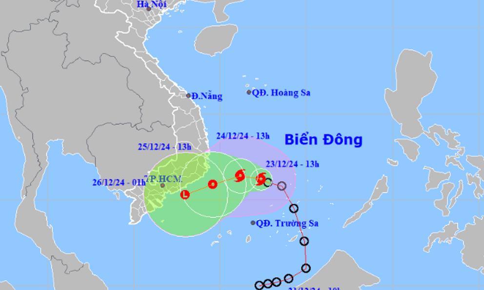 Bão số 10 hình thành trên Biển Đông, tên quốc tế là Pabuk