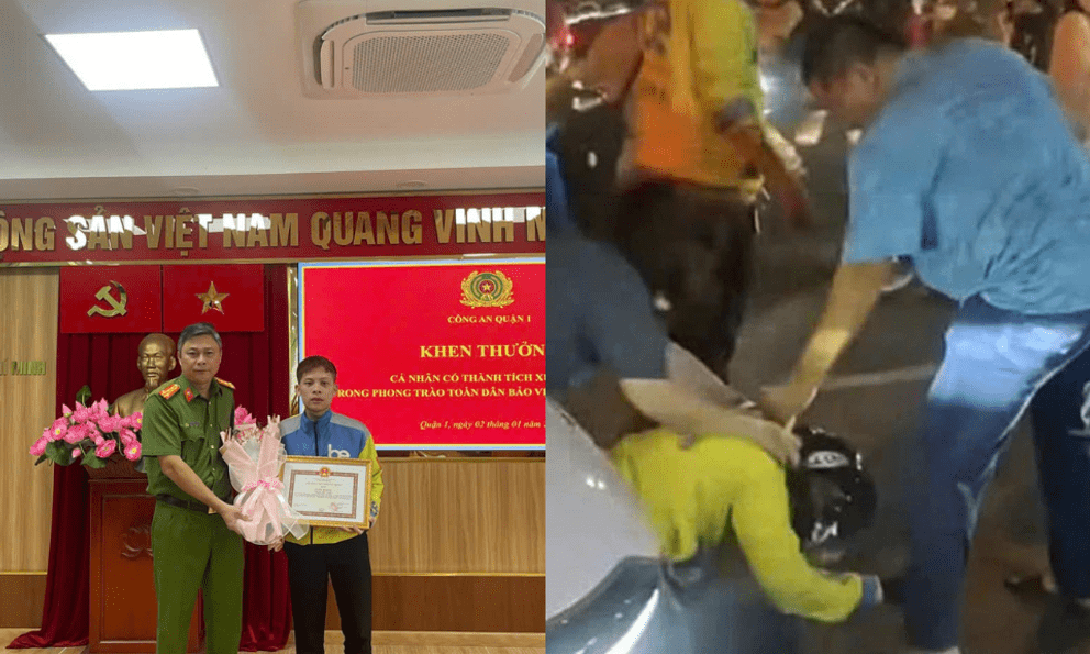 Khen thưởng tài xế dũng cảm ngăn chặn đôi nam nữ gây rối ở trung tâm quận 1