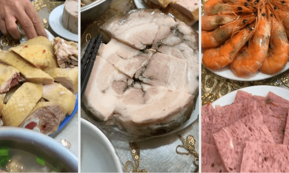 Mâm cỗ cưới có tới 4 đĩa giò chả, các món khác cũng ê hề khiến dân mạng thi nhau đoán xem ở đâu mà 