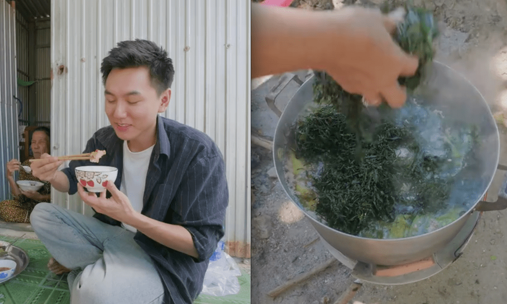 Khoai Lang Thang cùng bà con An Giang nấu đặc sản cực vui nhưng câu nói của chị chủ nhà khiến dân mạng 