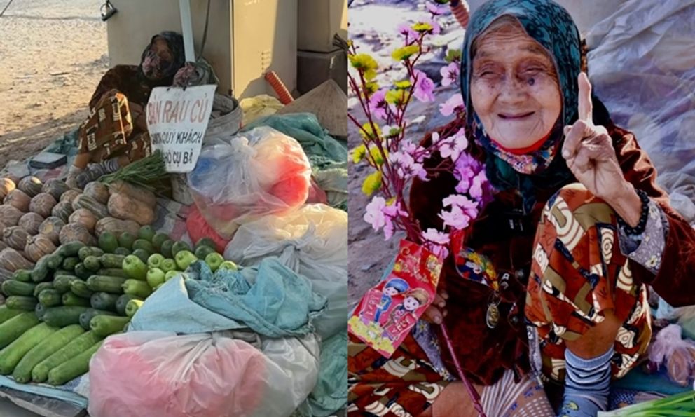 1 câu nói của bà cụ bán rau bên đường khi được người lạ chụp cho tấm ảnh Tết khiến hơn 5 triệu người ám ảnh